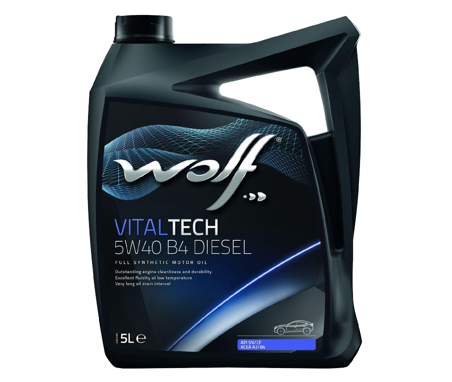 Моторное масло Wolf VitalTech 5W-40 B4 DIESEL, 5л 